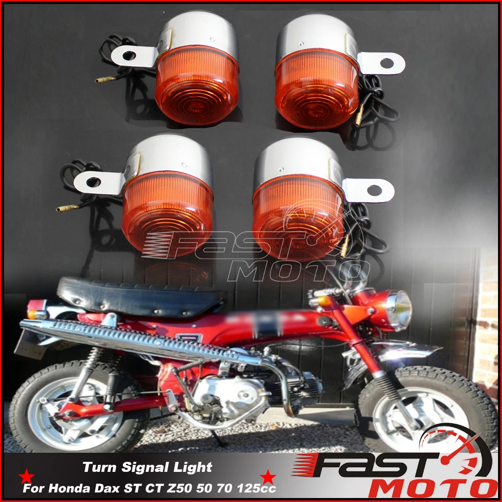 

Front Rear Turn Signal Lamp Cafe Racer Blinker Indicator Flasher Light Tail Flashing For Honda Dax ST CT Z50 50 70 125cc Chopper