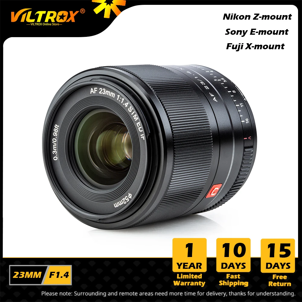 VILTROX 23 мм F1.4 X портретный объектив с автофокусом фотообъектив AF для объектива Fuji