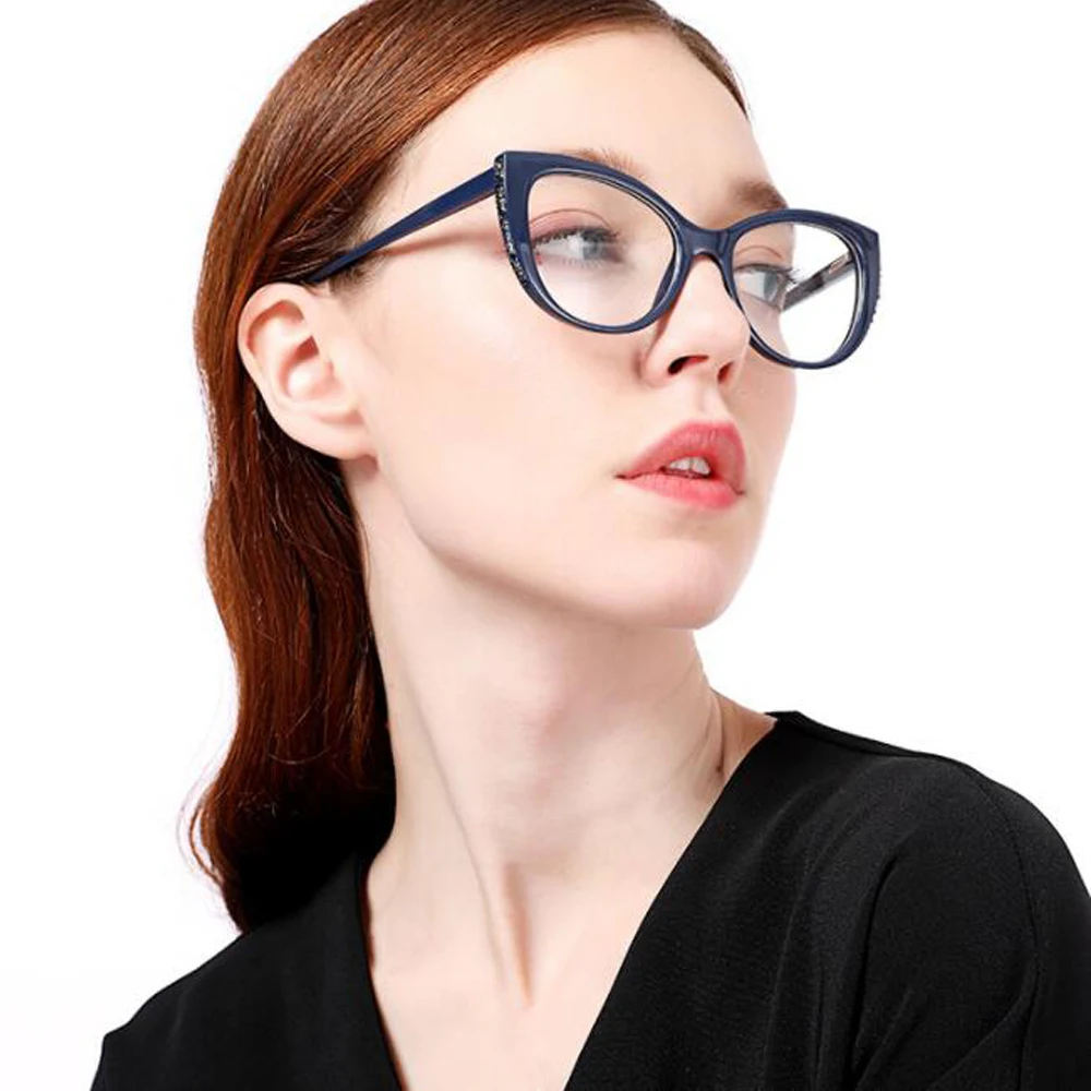 Оправа для очков кошачий глаз Женские аксессуары круглые декоративные очки
