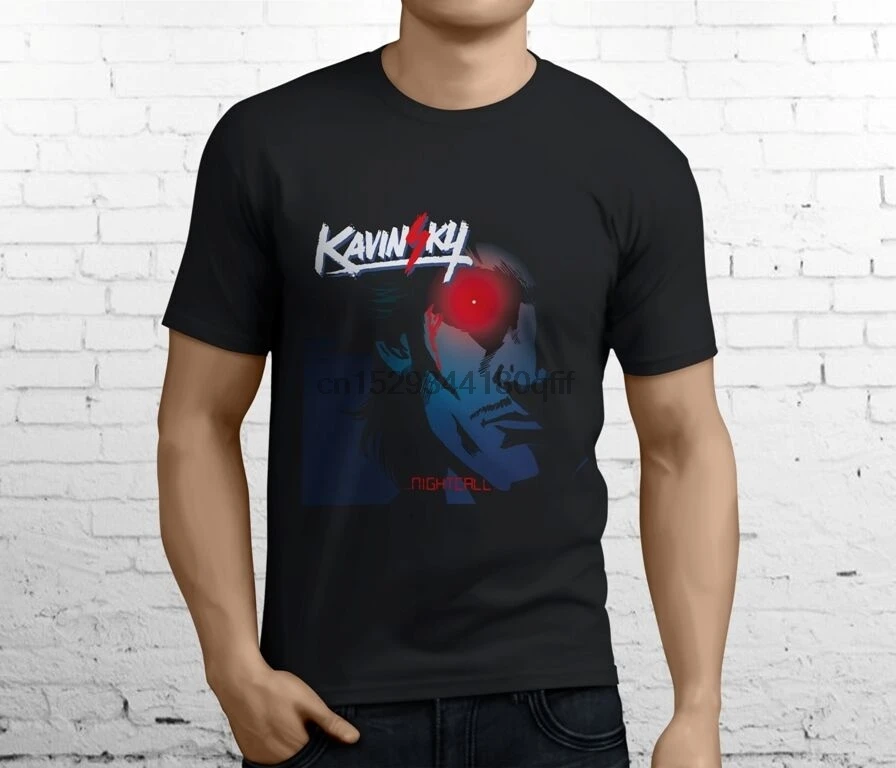 Новая популярная мужская Черная футболка Kavinsky Daft в стиле панк | Мужская одежда