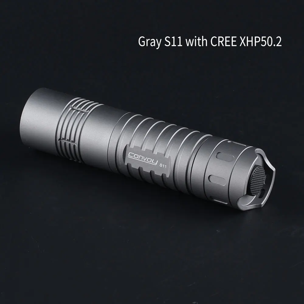 Серый конвой S11 с CREE XHP50.2 26650 фонарь фонарь|Фонарики и осветительные приборы| |