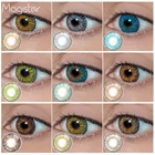 Цветные линзы ed, 1 пара цветных контактных линз для глаз, косметика для красоты, линзы натурального цвета, серые и коричневые линзы для глаз на год