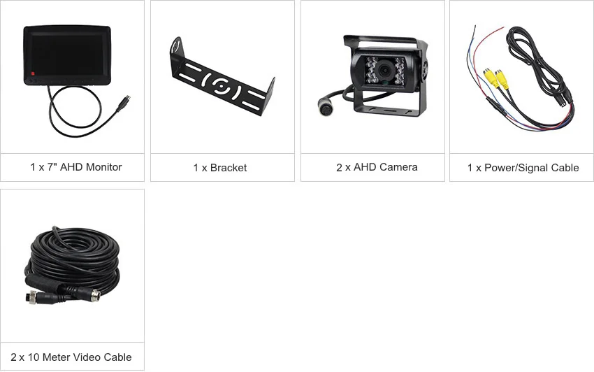 DIYKIT AHD 7 дюймов ips автомобильный монитор заднего вида водонепроницаемый IR 960P AHD камера с SD видео записью 1V2