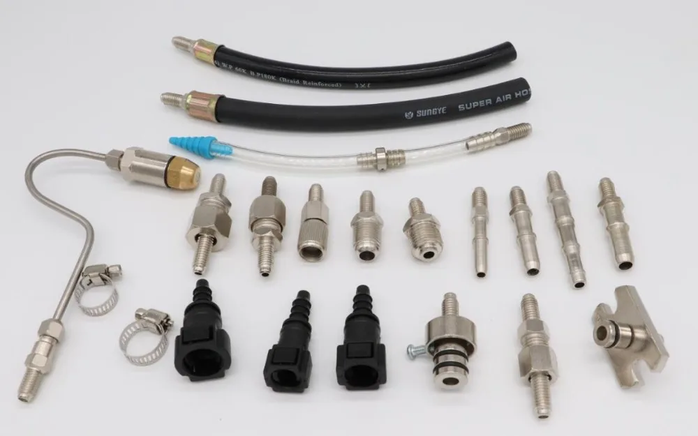 Only 21Adapter kits C80 T0023C инжектор очиститель инструмент не демонтаж C100 GX100 Базовая версия топливный инжектор моющий инструмент с манометром - Цвет: Only 21Adapter kits
