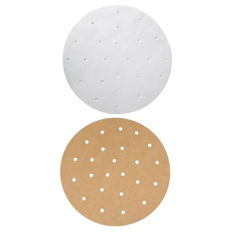 

HAEGER 200Pcs Unbleached Air Fryer Liners, Bamboo Steamer Liners,Silicone Oil Paper Rounds Perfect For 5.3 & 5.8 QT Air Fryers/B