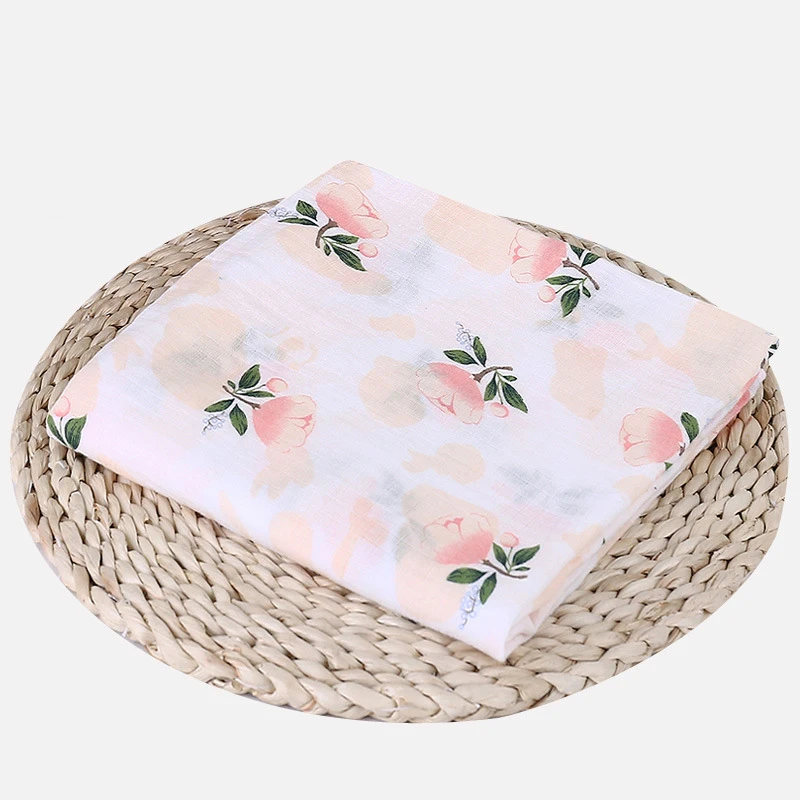 Мягкие муслиновые 100% хлопковые детские пеленки милые Мультяшные одеяла для