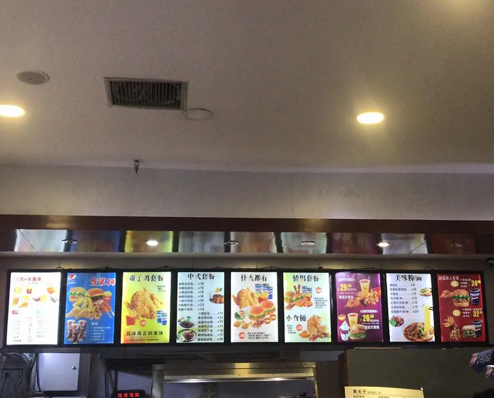 10 шт. A3 черный Алюминий рамка светодиодный освещенное меню светильник коробка