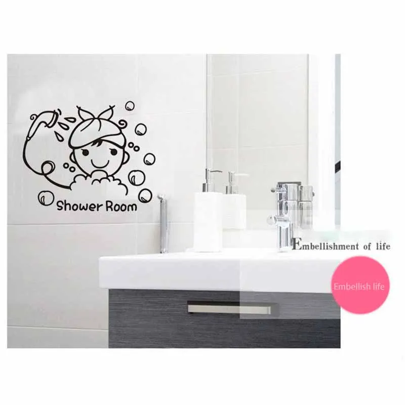 WC знак входа в туалет наклейки на дверь для общественного места украшения дома