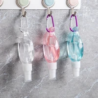 50ml travel plastic clear keychain bottle travel portable leakproof empty refillable container leaf shape travel spray bottle