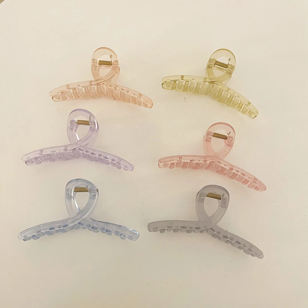 

1Pcs Women Hair Clip Acrylic Hairpins Cross Transparent Hair Crab Claw Clips Girls Make UP Washing Tool Accessories Decoration