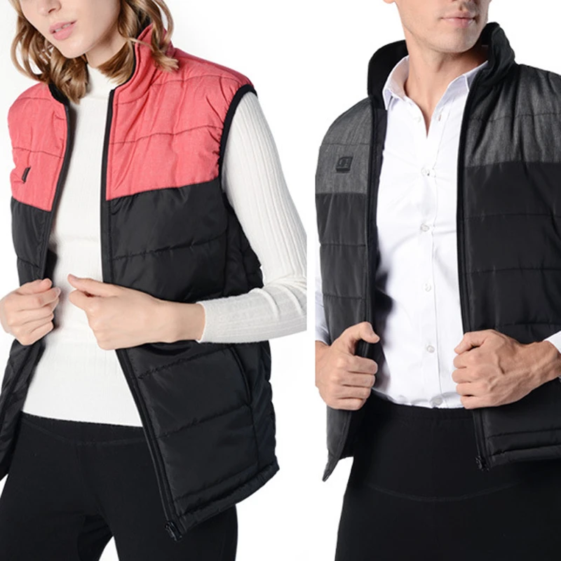 Теплый жилет USB умный с одним контролем хлопковое пальто стоячий воротник