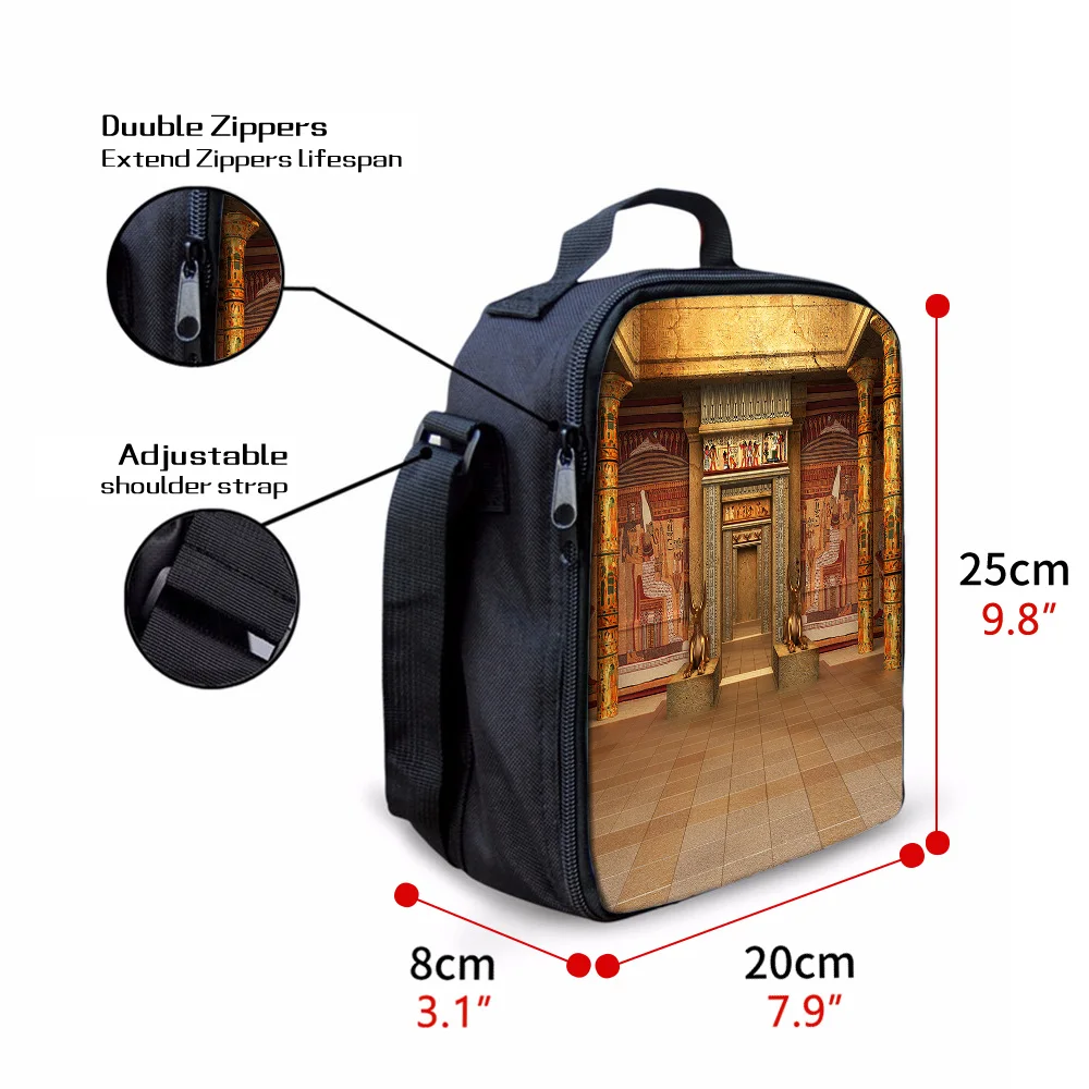 Новые сумки для ланча Египетский Древний Золотой дворец путешествий на открытом