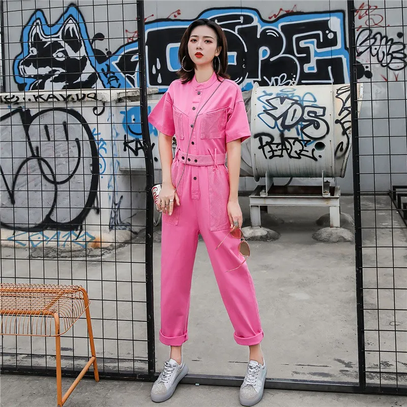 Подиумные комбинезоны джинсовые женские s комбинезон 2019 уличная Комбинезоны