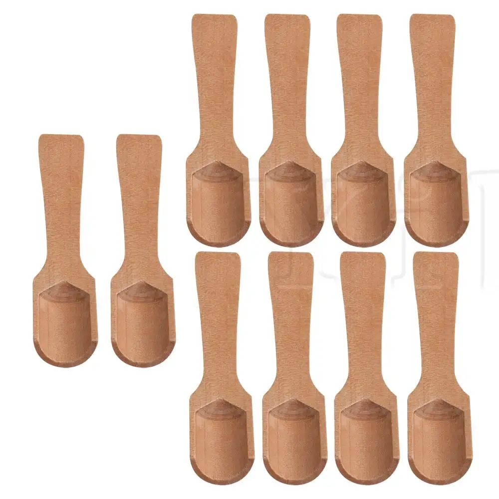 

10 x неокрашенные Натуральные Деревянные Соль деревянные ложки для сахара ложки 119x27mm