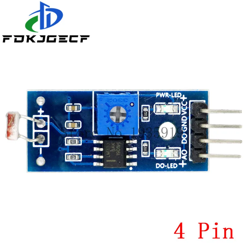 LM393 3pin 4pin оптический чувствительный датчик сопротивления светочувствительный
