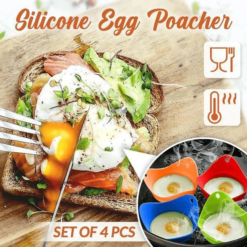 

4pcs High Temperature Silicone Egg Boiler Warm Creative Silica Gel Egg Cooker Egg Steamer Egg Holder Egg Drop Shipping