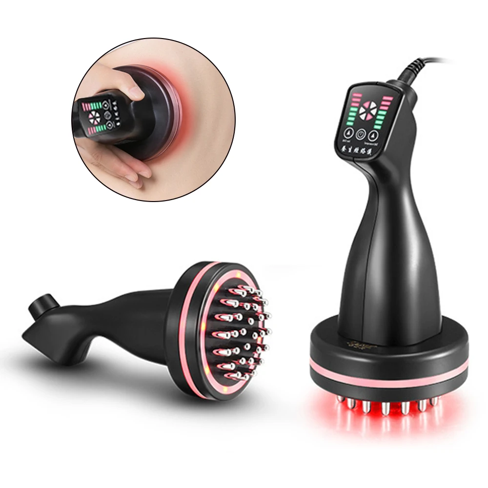 Электронный акупунктурный вибрирующий ФИЗИОТЕРАПЕВТИЧЕСКИЙ кавитационный Массажер устройство для похудения удаление жира теплый массажный гребень потеря веса