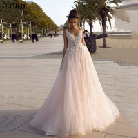 lorie princess wedding dress 2020 v neck backless bride dress 3d appliques wedding gowns vestido novia