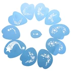 Многоразовый шаблон для тела глаз, 1 шт., инструменты для нанесения тату и макияжа, мягкий трафарет для рисования лица на Хэллоуин, Рождество