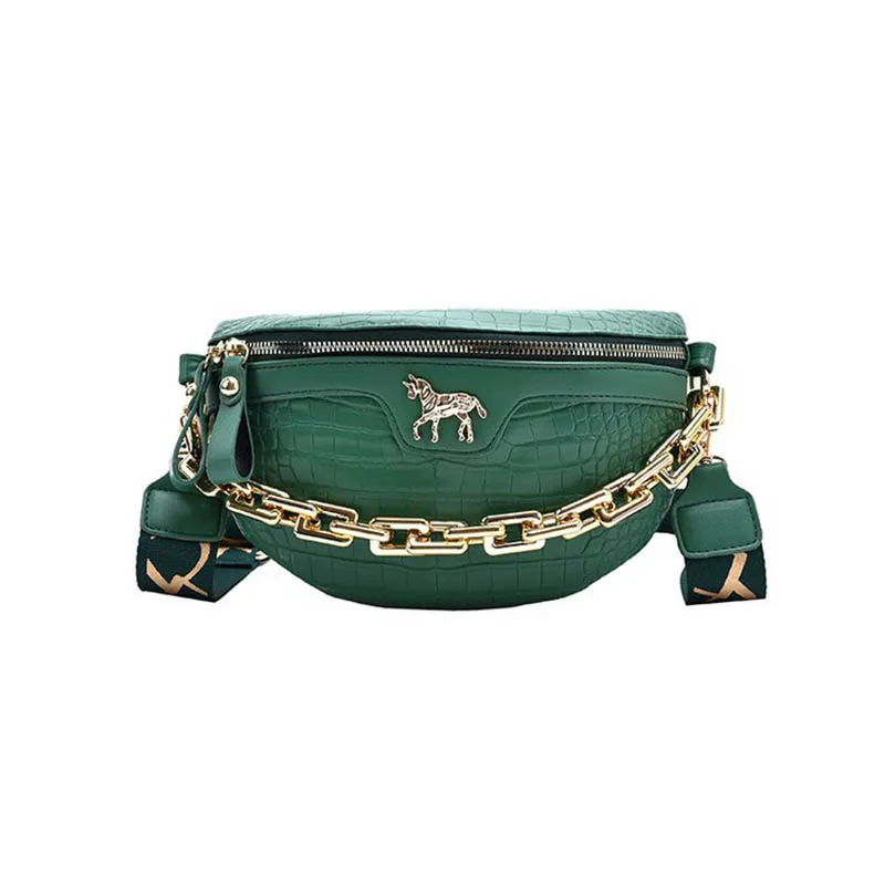 

Fashion Women Crossbody Bag Luxury Handbag 2021 PU Stone Pattern Belt Pack Purse Designer Chest Bag Chain Female Clutches Pouch