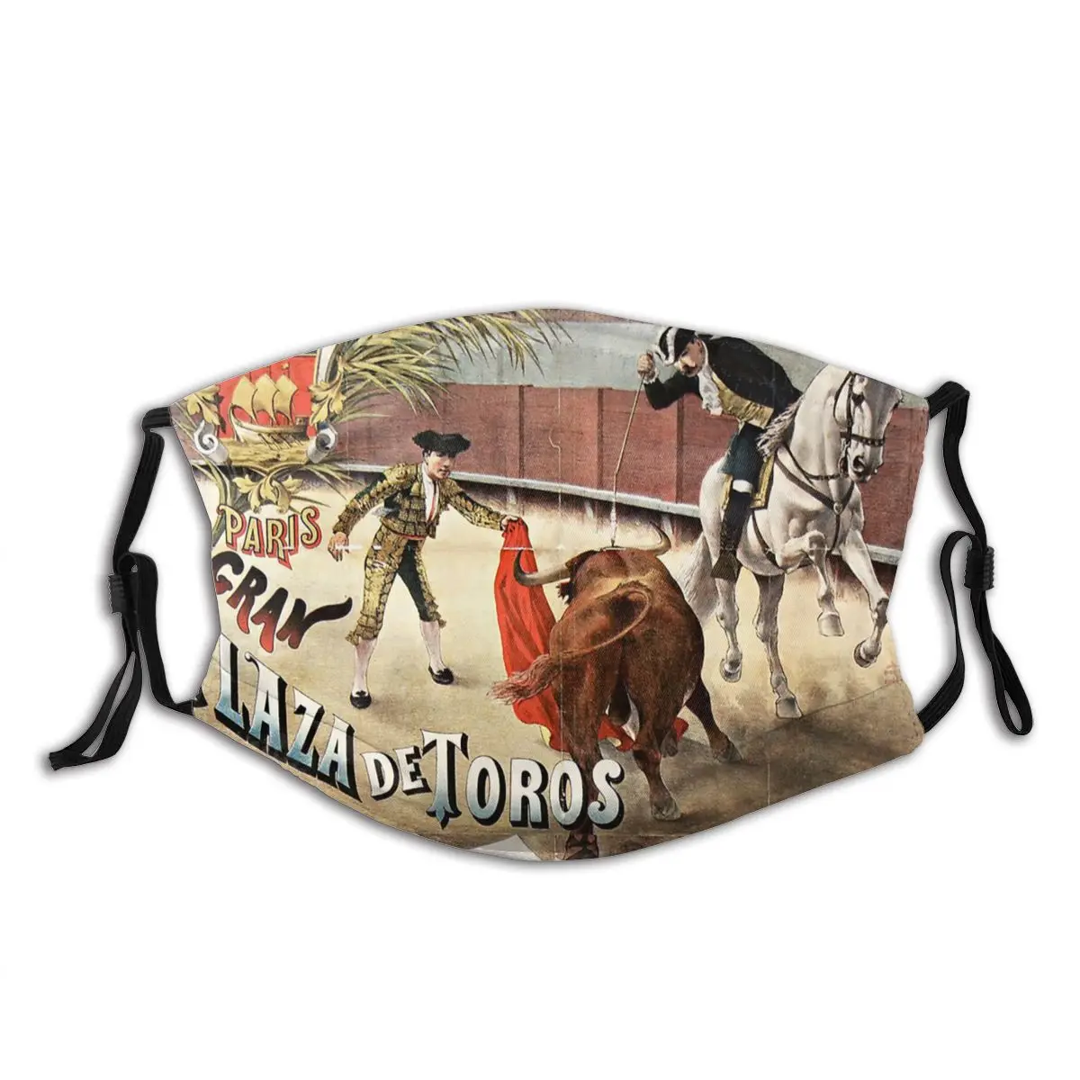 

Винтажный постер Bullfighting, испанская моющаяся маска для лица с фильтром, пыленепроницаемый защитный чехол для наушников