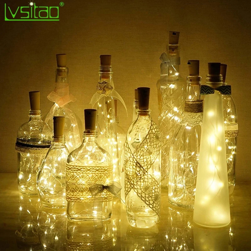 

1M / 2M / 3M Cork Light String Outdoor LED Light String Holiday Lighting Fairy Light Family Christmas Wedding Banquet Decoration