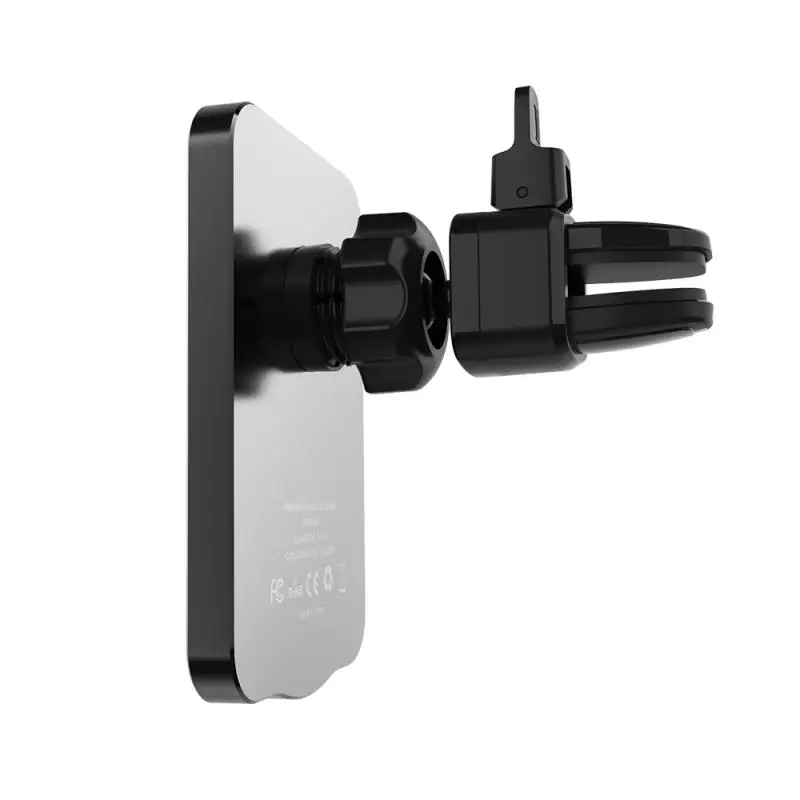 

New 15W Car Magnetic Wireless Charger IPhone12 Aluminum Alloy Charging Outlet Phone Holder Universal Accessories Black/White