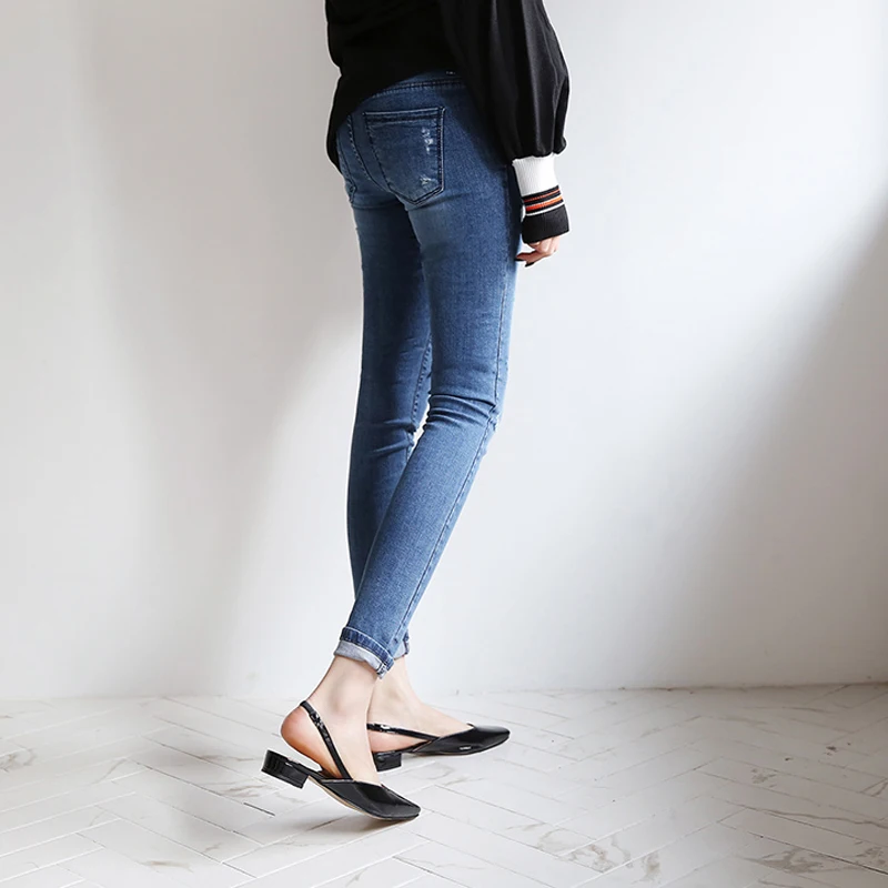 

5 Colors Asakuchi Flat Heel Square Head Flat Female Single Shoes Patent Leather Size 33-46 Women's Shoes 2020 Work Shoes