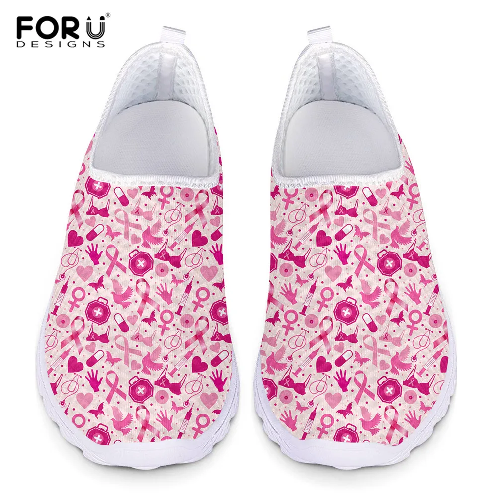 Женские кроссовки на плоской подошве FORUDESIGNS удобные летние туфли для медсестры с