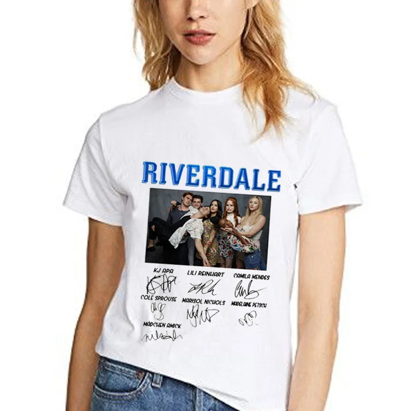 

Riverdale Signature Printed Tshirt Woman Summer Short Sleeved T-shirt Cartoon Harajuku Casual T Shirt Female Clothes Tops Tees