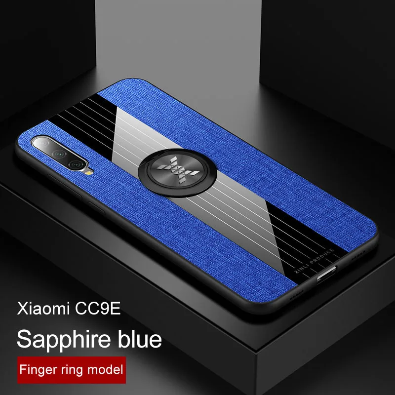 Blue with Ring Чехол Red mi Note 7 с кольцом-подставкой для Xiaomi mi 9 SE 8 Lite cc9e 9t A3 A2 Red mi 7 Note 5 6 K20 Pro автомобильный Магнитный защитный чехол - Цвет: Blue with Ring