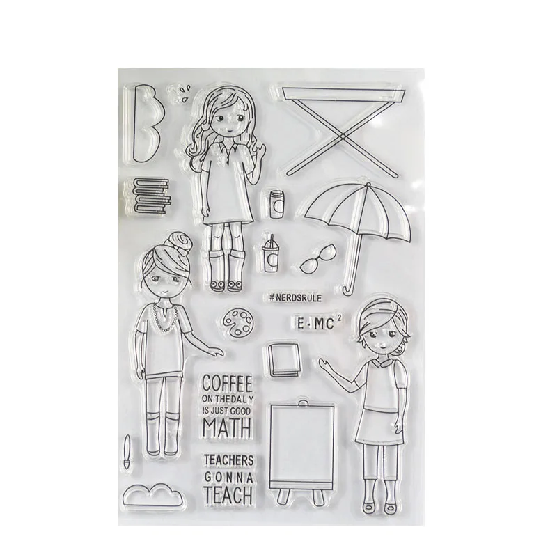 Одуванчик угол эльф прозрачные штампы/Силиконовая печать для заколки детей