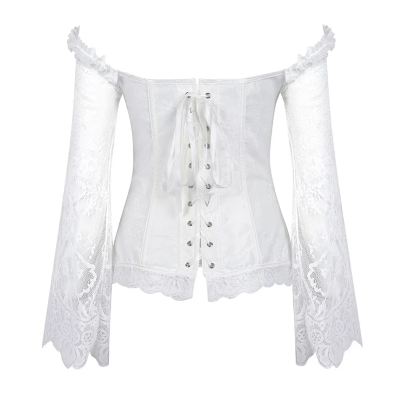 

Women's Corset top fashion vintage sexy erotic lace up waist trainer underbust Slimming Corset lingerie for women black white
