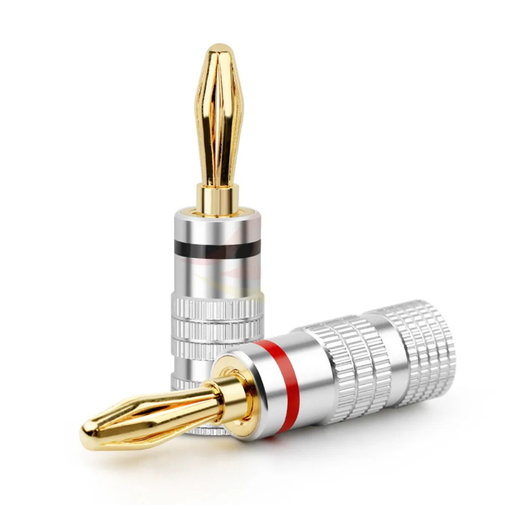 10 шт. разъемы с вилками типа банан Динамик s Позолоченные 4 мм разъем &quotбанан&quot