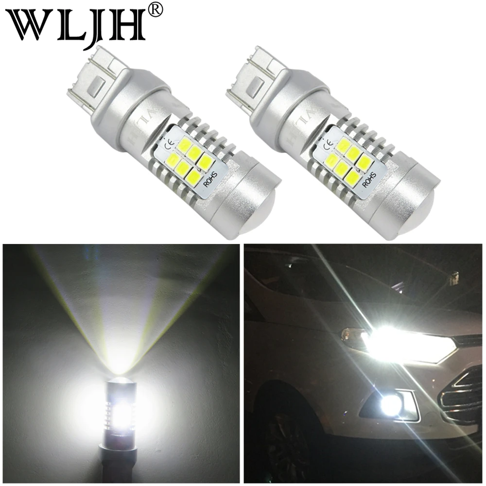 

WLJH 2x T20 W21W LED W21/5W LED 7440 7443 Auto Car Turn Signal Lamp Parking Brake Lights Tail Lamps Bulb Amber Yellow Red White
