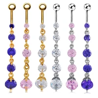 sunflower flower crystal navel ring fashion body piercing belly bar retail 316l surgical steel bar nickel free free shipping
