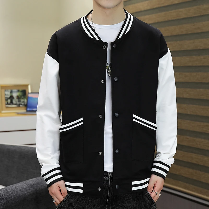 

Мужская куртка Новинка весна/осень студенческая мода Универсальный бейсбольный костюм Красивая свободная повседневная куртка 2022 куртка