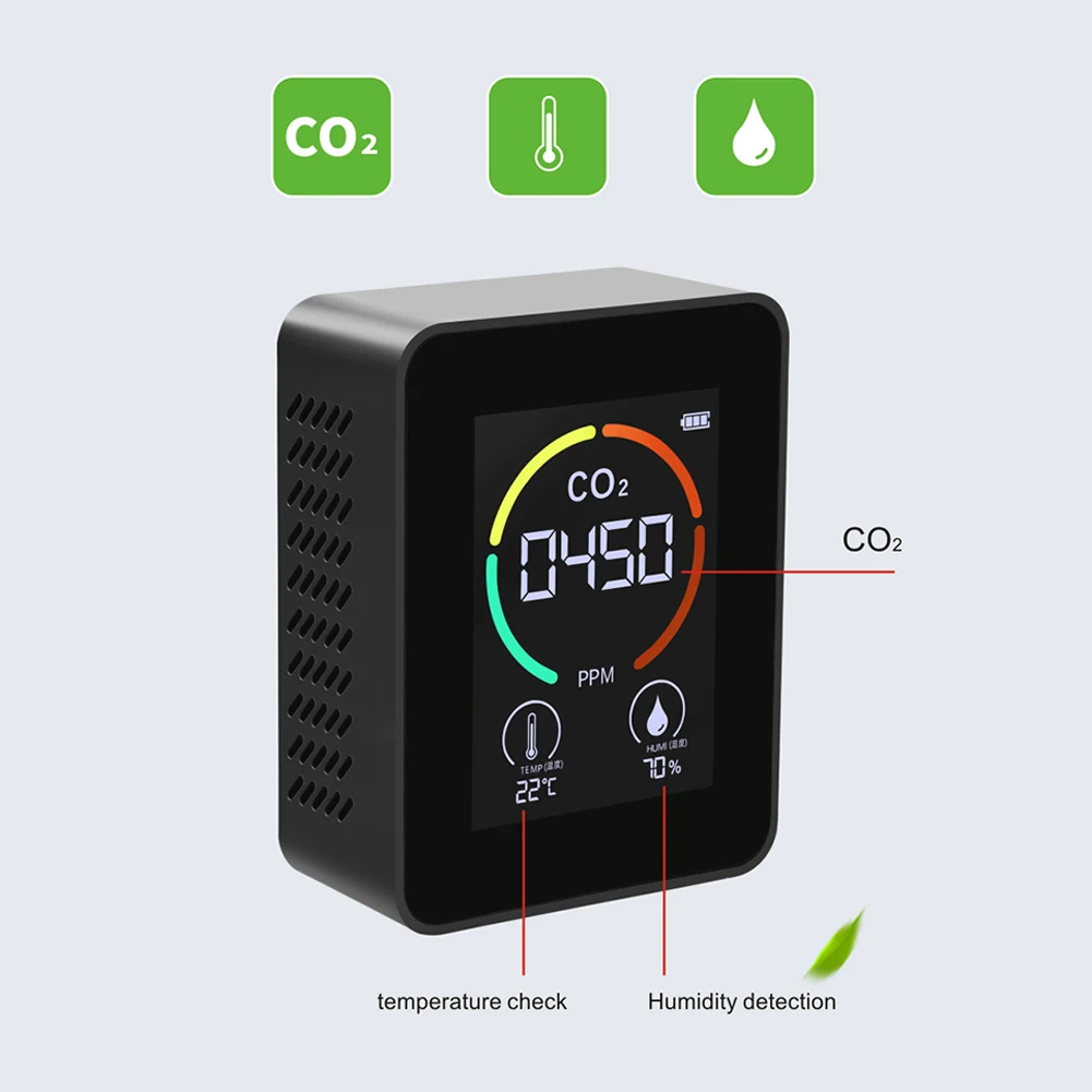 Интеллектуальный датчик CO2 многофункциональный Термогигрометр домашний