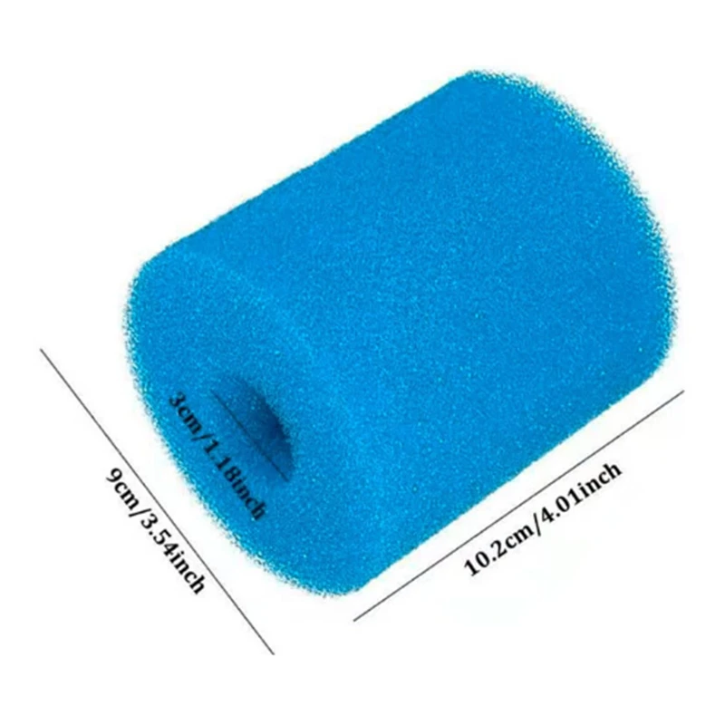 

5Pcs Foam Filter Sponge for Intex Type A Reusable Washable Swimming Pool Aquarium Filter Accessories 9cmx10.2cm