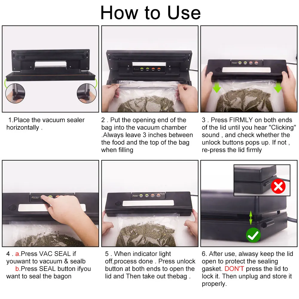 Лучший домашний вакуумный упаковщик из нержавеющей стали с функциями сохранение