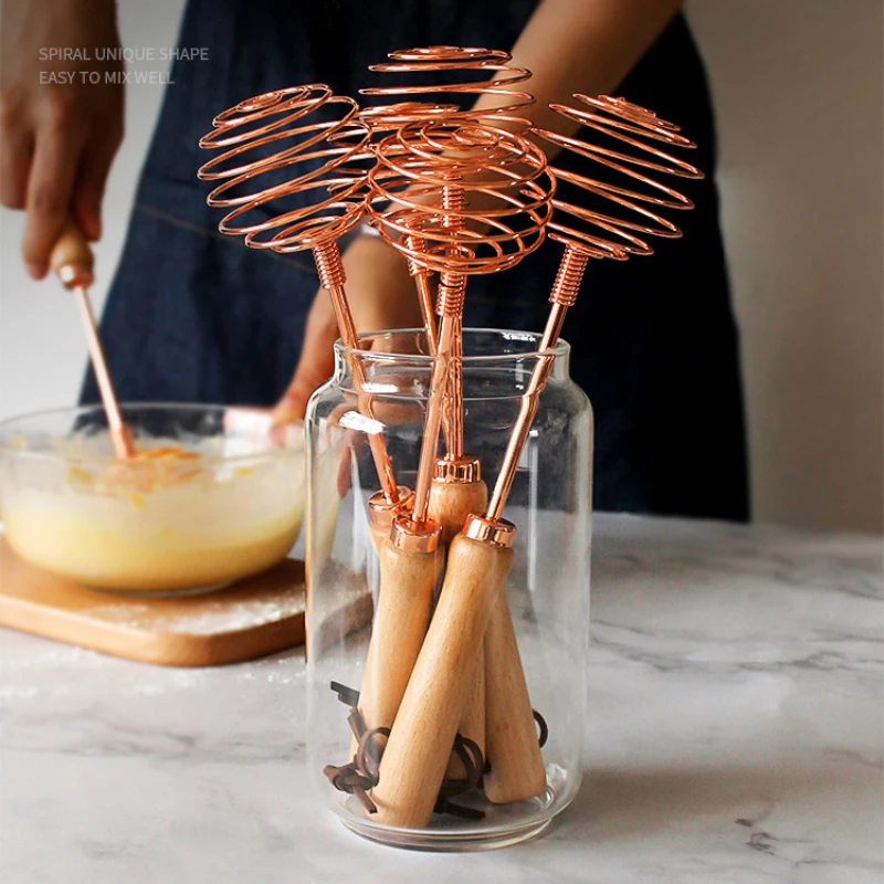 

Manual Egg Beater Stainless Steel Silicone Balloon Whisk Cream Mixer Stirring Mixing Whisking Balloon Coil Style Egg Tools