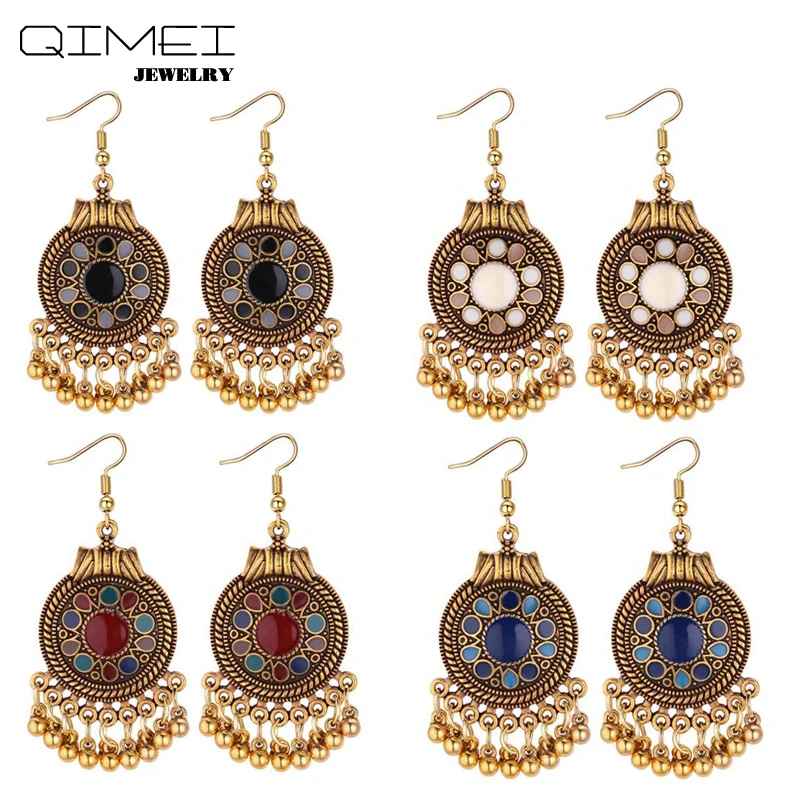 Богемные длинные висячие серьги FN с жемчугом для женщин винтажные этнические