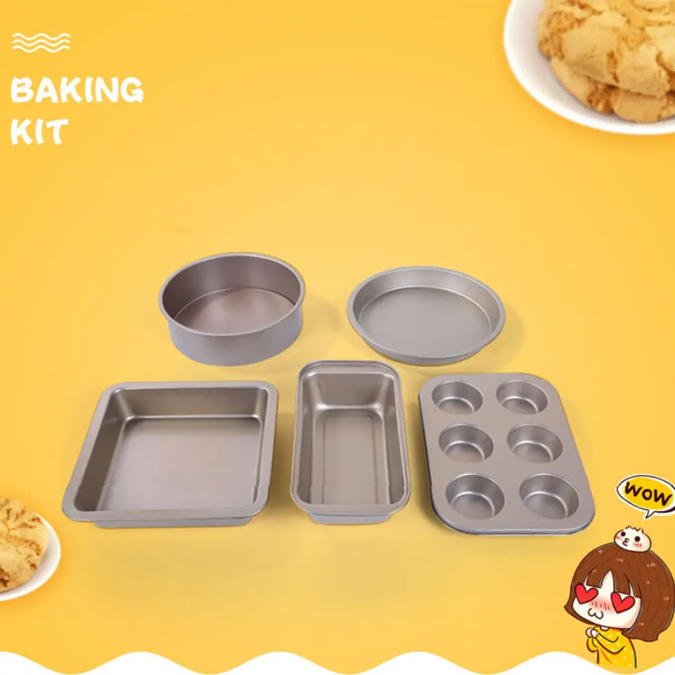 

5PCS/Set Cake Mold Baking Tool Set Pizza Baking Pan Pastry Biscuit Baking Accessories Kitchen Gadgets And Accessories moule