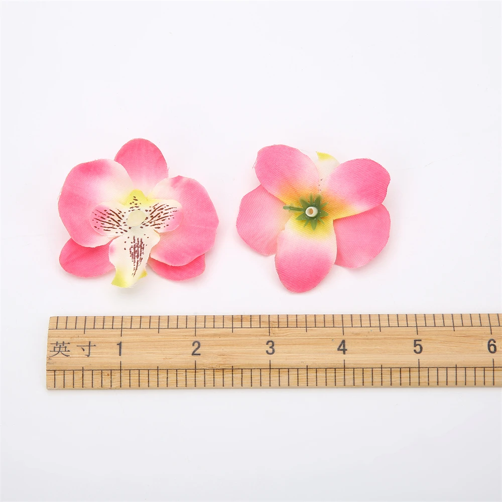 

10/50Pcs 5.5CM Phalaenopsis Flower Head Artificial Butterfly Orchid Flower DIY Wedding Holiday Decoration Home Decor Accessories