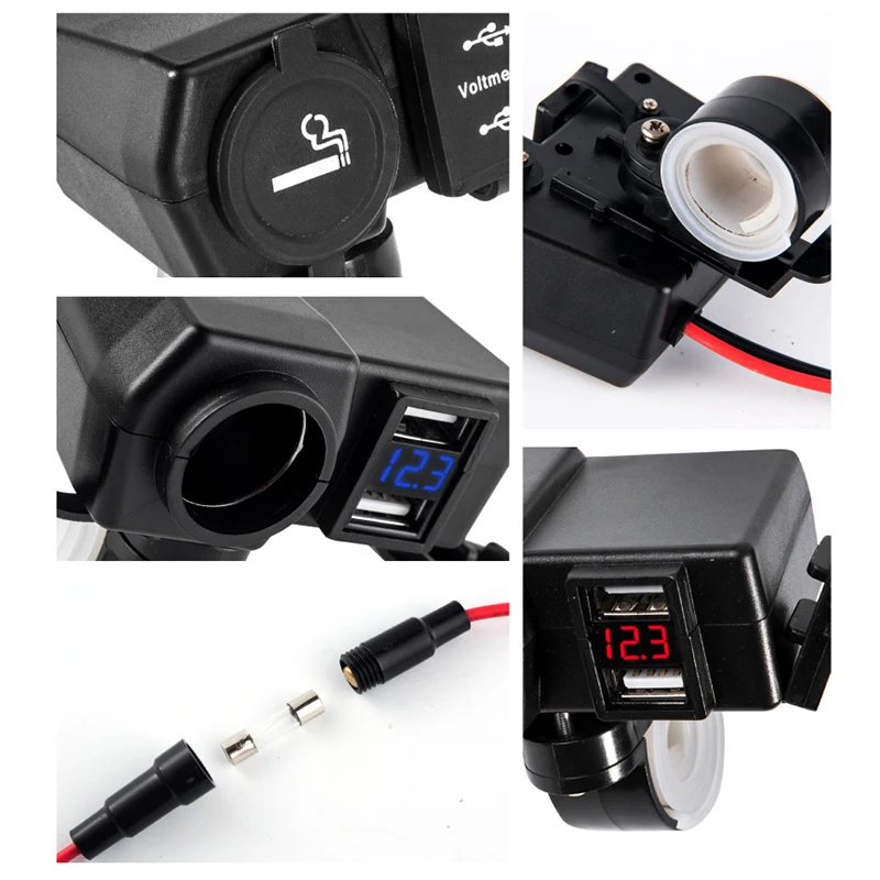 Новое практичное зарядное устройство для мотоцикла USB адаптер сотового телефона