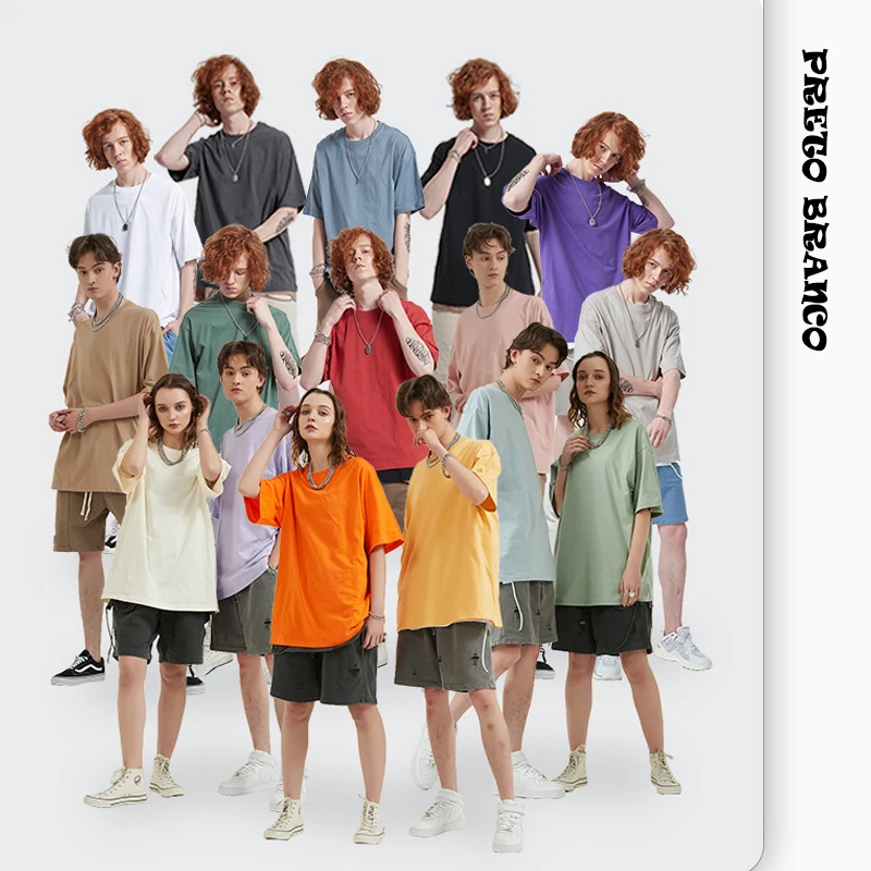 В основном продвигается 2021 г свободная Мужская пуретовая рубашка оверсайз с