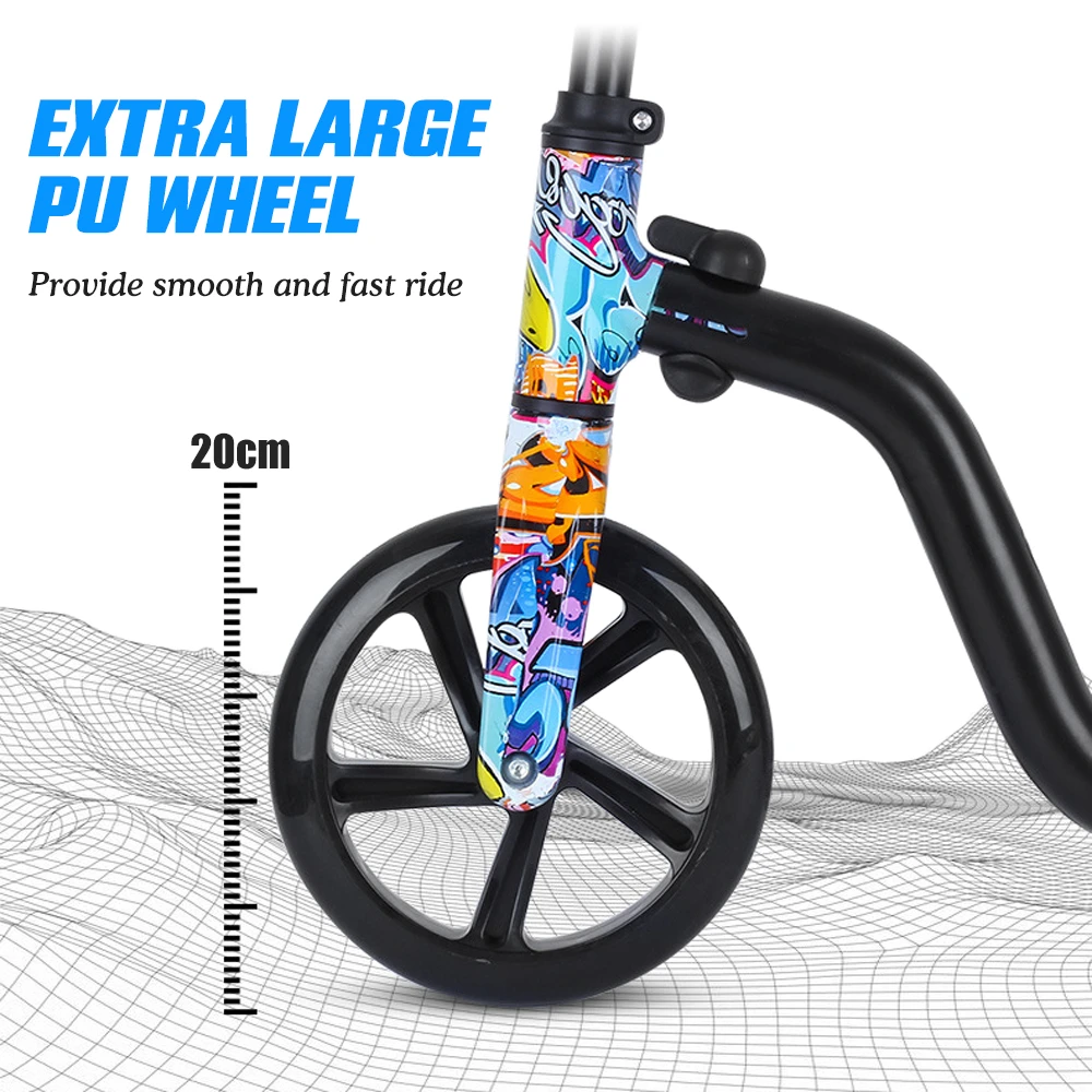 Самокат для детей большие колеса скутера складной самокат малышей От 3 до 8 лет с