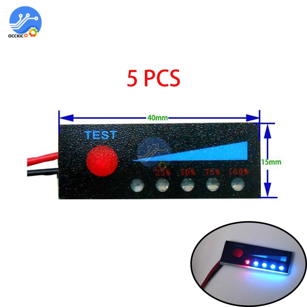 5 шт./лот BMS 1S 2S 3S 4S 6S 7S 18650 Lifepo4 индикатор емкости батареи светодиодный дисплей