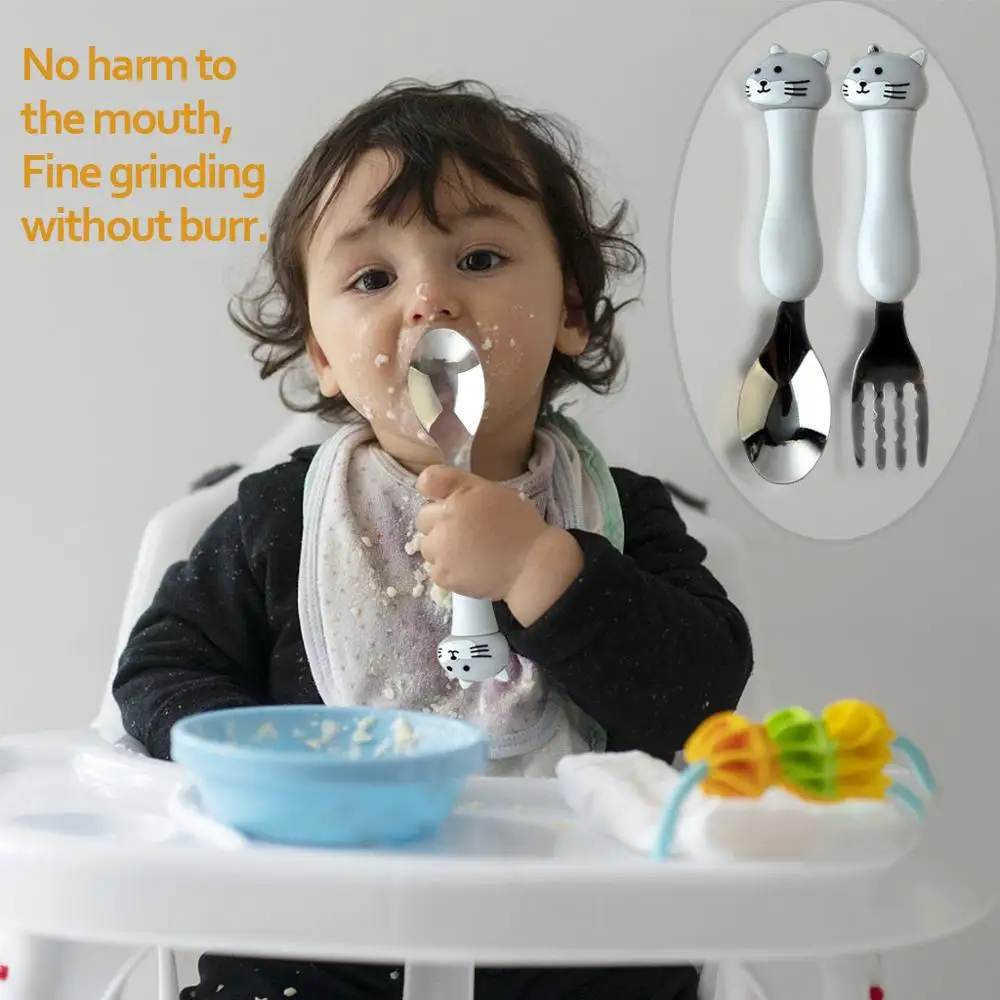 Комплект из 2 предметов удобный набор детской посуды с рисунком животных