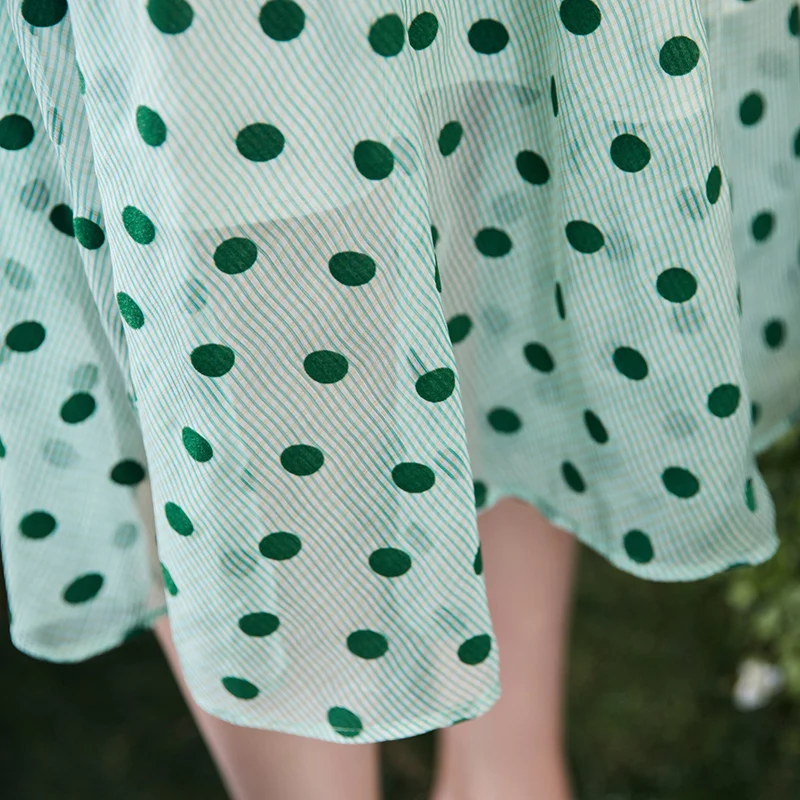 Платье ARTKA женское шифоновое с поясом винтажное длинное французское платье в